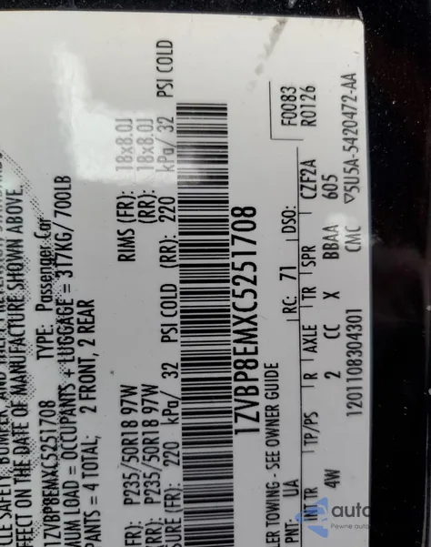 2012 Ford Mustang from USA, damaged, VIN 1ZVBP8EMXC5251708